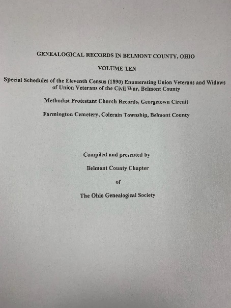 Genealogical Records in Belmont County, Ohio - Vol. X